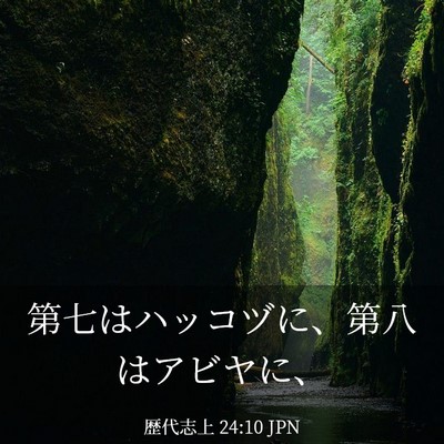 Picture 03 - 歴代志上 24:10 JPN - 第七はハッコヅに、第八はアビヤに - Bible Verse Picture