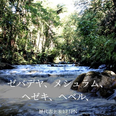 Picture 03 - 歴代志上 8:17 JPN - ゼバデヤ、メシュラム、ヘゼキ、ヘ - Bible Verse Picture