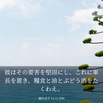 Picture 03 - 歴代志下 11:11 JPN - 彼はその要害を堅固にし、これに軍 - Bible Verse Picture