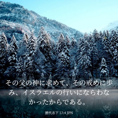 Picture 03 - 歴代志下 17:4 JPN - その父の神に求めて、その戒めに歩 - Bible Verse Picture