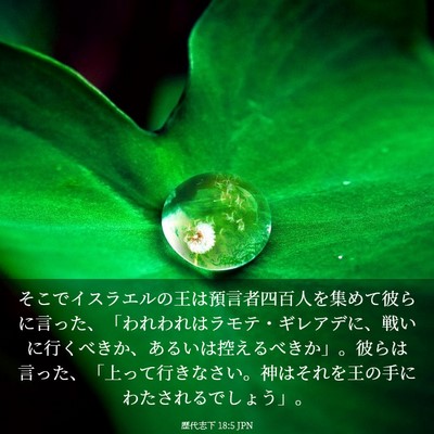 Picture 03 - 歴代志下 18:5 JPN - そこでイスラエルの王は預言者四百 - Bible Verse Picture