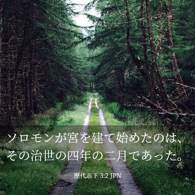 Picture 03 - 歴代志下 3:2 JPN - ソロモンが宮を建て始めたのは、そ - Bible Verse Picture