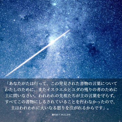 Picture 03 - 歴代志下 34:21 JPN - 「あなたがたは行って、この発見さ - Bible Verse Picture