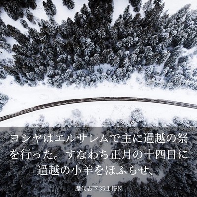 Picture 03 - 歴代志下 35:1 JPN - ヨシヤはエルサレムで主に過越の祭 - Bible Verse Picture