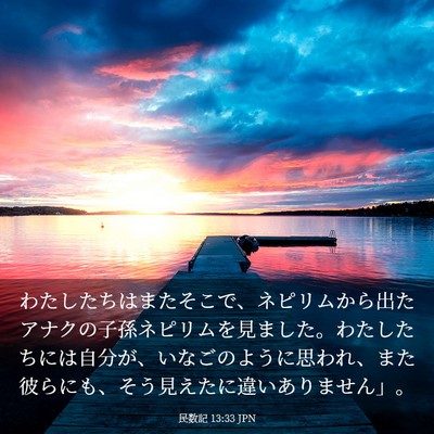 Picture 03 - 民数記 13:33 JPN - わたしたちはまたそこで、ネピリム - Bible Verse Picture