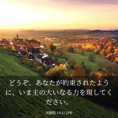 Picture 03 - 民数記 14:17 JPN - どうぞ、あなたが約束されたように - Bible Verse Picture