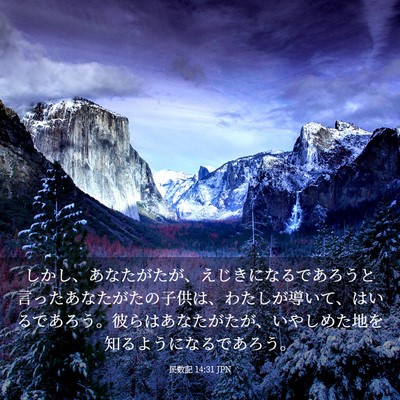 Picture 03 - 民数記 14:31 JPN - しかし、あなたがたが、えじきにな - Bible Verse Picture