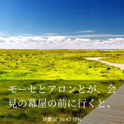 Picture 03 - 民数記 16:43 JPN - モーセとアロンとが、会見の幕屋の - Bible Verse Picture