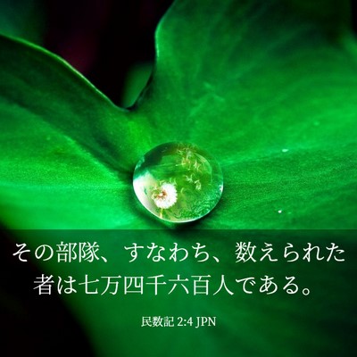 Picture 03 - 民数記 2:4 JPN - その部隊、すなわち、数えられた者 - Bible Verse Picture