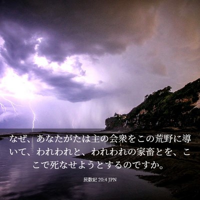 Picture 03 - 民数記 20:4 JPN - なぜ、あなたがたは主の会衆をこの - Bible Verse Picture