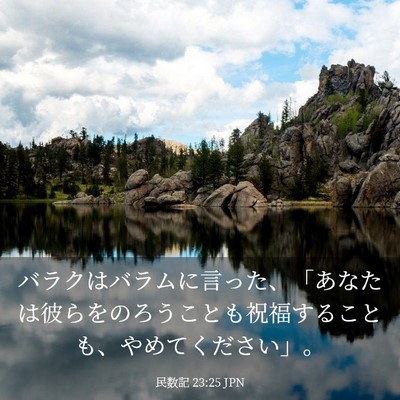 Picture 03 - 民数記 23:25 JPN - バラクはバラムに言った、「あなた - Bible Verse Picture