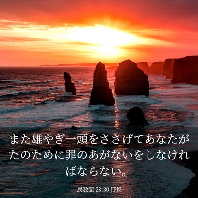 Picture 03 - 民数記 28:30 JPN - また雄やぎ一頭をささげてあなたが - Bible Verse Picture