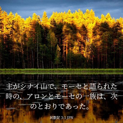 Picture 03 - 民数記 3:1 JPN - 主がシナイ山で、モーセと語られた - Bible Verse Picture