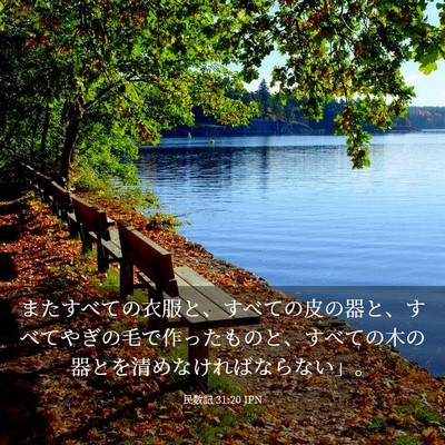 Picture 03 - 民数記 31:20 JPN - またすべての衣服と、すべての皮の - Bible Verse Picture