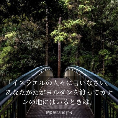 Picture 03 - 民数記 35:10 JPN - 「イスラエルの人々に言いなさい。 - Bible Verse Picture