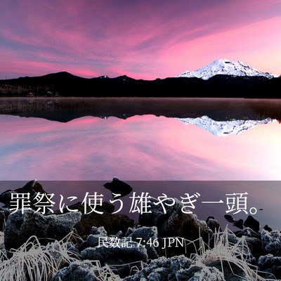 Picture 03 - 民数記 7:46 JPN - 罪祭に使う雄やぎ一頭。 - Bible Verse Picture