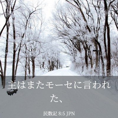 Picture 03 - 民数記 8:5 JPN - 主はまたモーセに言われた、 - Bible Verse Picture