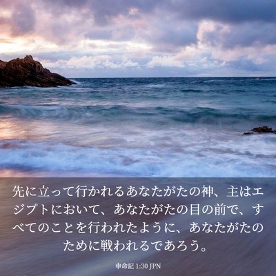 Picture 03 - 申命記 1:30 JPN - 先に立って行かれるあなたがたの神 - Bible Verse Picture