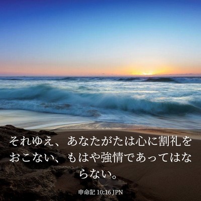 Picture 03 - 申命記 10:16 JPN - それゆえ、あなたがたは心に割礼を - Bible Verse Picture
