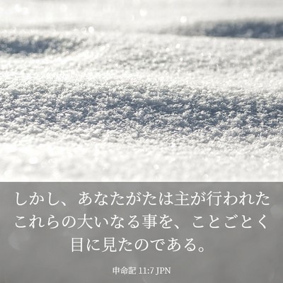 Picture 03 - 申命記 11:7 JPN - しかし、あなたがたは主が行われた - Bible Verse Picture