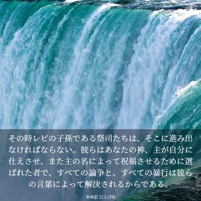 Picture 03 - 申命記 21:5 JPN - その時レビの子孫である祭司たちは - Bible Verse Picture