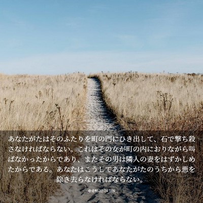Picture 03 - 申命記 22:24 JPN - あなたがたはそのふたりを町の門に - Bible Verse Picture