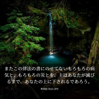 Picture 03 - 申命記 28:61 JPN - またこの律法の書にのせてないもろ - Bible Verse Picture