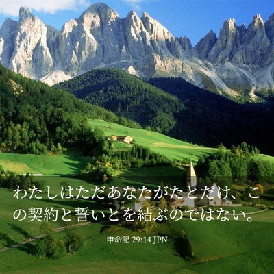 Picture 03 - 申命記 29:14 JPN - わたしはただあなたがたとだけ、こ - Bible Verse Picture