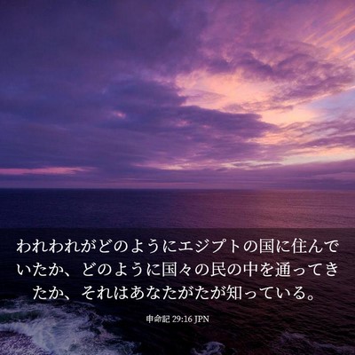 Picture 03 - 申命記 29:16 JPN - われわれがどのようにエジプトの国 - Bible Verse Picture