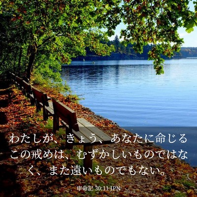 Picture 03 - 申命記 30:11 JPN - わたしが、きょう、あなたに命じる - Bible Verse Picture
