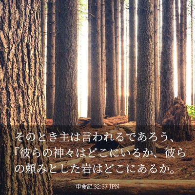 Picture 03 - 申命記 32:37 JPN - そのとき主は言われるであろう、『 - Bible Verse Picture