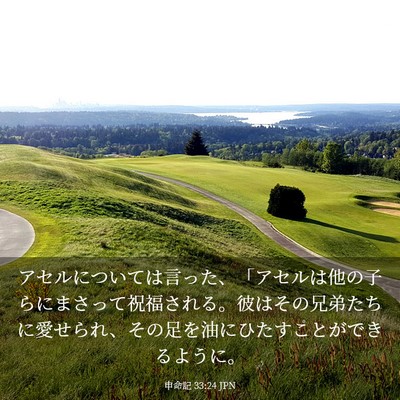 Picture 03 - 申命記 33:24 JPN - アセルについては言った、「アセル - Bible Verse Picture