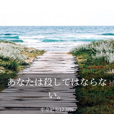 Picture 03 - 申命記 5:17 JPN - あなたは殺してはならない。 - Bible Verse Picture