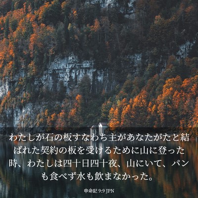 Picture 03 - 申命記 9:9 JPN - わたしが石の板すなわち主があなた - Bible Verse Picture