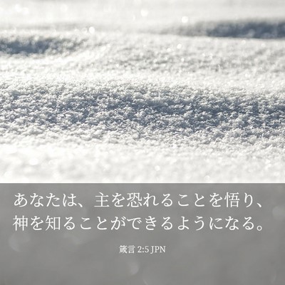 Picture 03 - 箴言 2:5 JPN - あなたは、主を恐れることを悟り、 - Bible Verse Picture