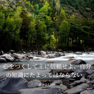 Picture 03 - 箴言 3:5 JPN - 心をつくして主に信頼せよ、自分の - Bible Verse Picture