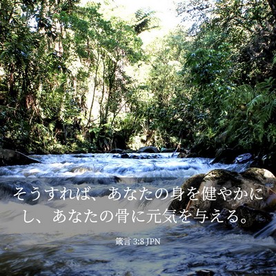Picture 03 - 箴言 3:8 JPN - そうすれば、あなたの身を健やかに - Bible Verse Picture