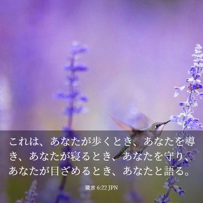 Picture 03 - 箴言 6:22 JPN - これは、あなたが歩くとき、あなた - Bible Verse Picture
