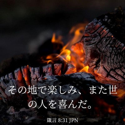Picture 03 - 箴言 8:31 JPN - その地で楽しみ、また世の人を喜ん - Bible Verse Picture