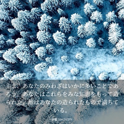 Picture 03 - 詩篇 104:24 JPN - 主よ、あなたのみわざはいかに多い - Bible Verse Picture