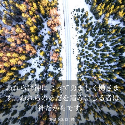 Picture 03 - 詩篇 108:13 JPN - われらは神によって勇ましく働きま - Bible Verse Picture