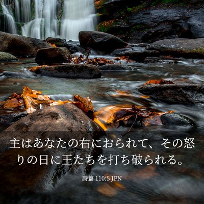 Picture 03 - 詩篇 110:5 JPN - 主はあなたの右におられて、その怒 - Bible Verse Picture