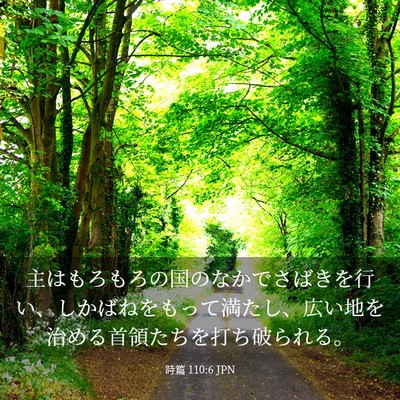 Picture 03 - 詩篇 110:6 JPN - 主はもろもろの国のなかでさばきを - Bible Verse Picture