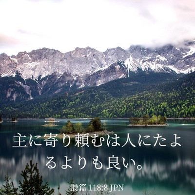 Picture 03 - 詩篇 118:8 JPN - 主に寄り頼むは人にたよるよりも良 - Bible Verse Picture