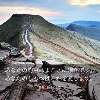Picture 03 - 詩篇 119:140 JPN - あなたの約束はまことに確かです。 - Bible Verse Picture