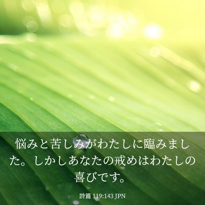 Picture 03 - 詩篇 119:143 JPN - 悩みと苦しみがわたしに臨みました - Bible Verse Picture