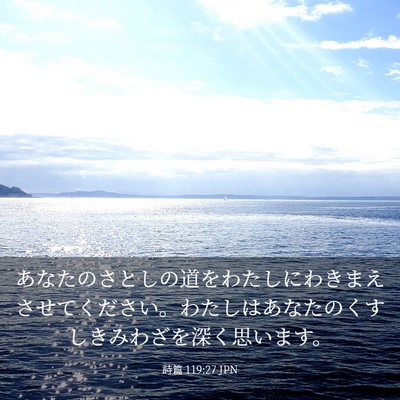 Picture 03 - 詩篇 119:27 JPN - あなたのさとしの道をわたしにわき - Bible Verse Picture