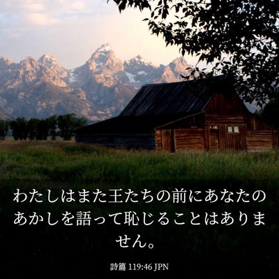 Picture 03 - 詩篇 119:46 JPN - わたしはまた王たちの前にあなたの - Bible Verse Picture