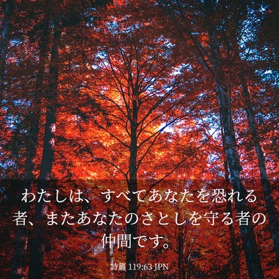 Picture 03 - 詩篇 119:63 JPN - わたしは、すべてあなたを恐れる者 - Bible Verse Picture