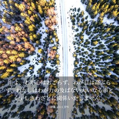 Picture 03 - 詩篇 131:1 JPN - 主よ、わが心はおごらず、わが目は - Bible Verse Picture